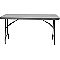 Iceberg IndestrucTable Commercial Folding Table, Charcoal