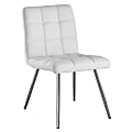 Monarch Specialties Emilia Dining Chairs, White/Chrome, Set Of 2 Chairs 1 thumbnail image