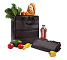 GNBI Cooler Shopping Bag, 14 1/2"H x 7 1/2"W x 12 1/2"D, Gray Stripe