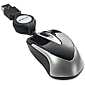 Verbatim® Travel Optical Mouse, Mini, Black/Silver