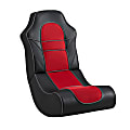Linon Chatham Rocking Ergonomic Faux Leather High-Back Gaming Chair, Black/Red