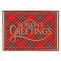 Graphique Holiday Boxed Cards, 5" x 7", Seasons Greetings Plaid, Box Of 15 Cards