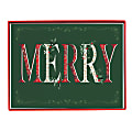 Graphique Holiday Boxed Cards, 5" x 7", Merry, Box Of 15 Cards