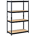 Edsal Muscle Rack™ Heavy Duty Boltless Steel Shelving Unit, 4-Shelf, 60”H x 36"W x 18"D, Black 1 thumbnail image