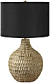 Monarch Specialties Williamson Table Lamp, 25”H, Black/Brown