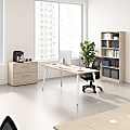 Bush Business Furniture Vista 72"W Desk with Splayed Metal Legs, Lateral File Cabinet, and Bookcase, Natural Elm, Standard Delivery 1 thumbnail image