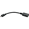 Eaton Tripp Lite Series Micro USB to USB OTG Host Adapter Cable, 5-Pin Micro USB B to USB A M/F, 6-in. (15.24 cm) - U05206N 1 thumbnail image