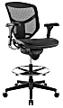 WorkPro® Quantum 9000 Series Ergonomic Mesh/Mesh Mid-Back Stool, Black/Black, BIFMA Compliant 1 thumbnail image
