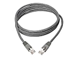 Tripp Lite Cat6a Snagless Shielded STP Patch Cable 10G, PoE, Gray M/M 5ft - 5 ft Category 6a Network Cable - 1.25 GB/s - Shielding - Gray