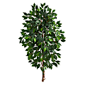 Nearly Natural Single Ficus 48”H Artificial Plant, 48”H x 10”W x 10”D, Green