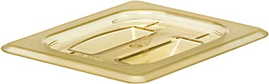Cambro H-Pan High-Heat GN 1/8 Covers With Handles, 15/16"H x 5-1/4"W x 6-3/8"D, Amber, Pack Of 6 Covers 1 thumbnail image