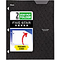 Five Star® 2-Pocket Stay-Put Plastic Folder, Black 1 thumbnail image
