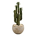 Nearly Natural Cactus 30”H Artificial Plant With Bowl Planter, 30”H x 10”W x 10”D, Green 1 thumbnail image