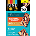 KIND Minis Dark Chocolate Nuts & Sea Salt and Caramel Almond & Sea Salt Variety, 0.7 oz, 32 Count