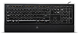 Logitech® K740 Illuminated Keyboard, Black