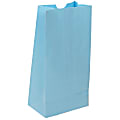 JAM Paper® Small Kraft Lunch Bags, 8"H x 4-1/8"W x 2-1/4", Baby Blue, Pack Of 500 Bags