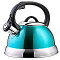 Mr. Coffee Flintshire 1.75 Qt Stainless Steel Whistling Tea Kettle, Turquoise 1 thumbnail image