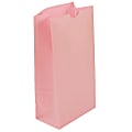 JAM Paper® Kraft Lunch Bags, 11"H x 6"W x 3-3/4"D, Baby Pink, Box Of 500 Bags