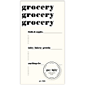 Emily Ley Grocery List Magnetic Notepad, 4 3/4" x 9", 150 Pages (75 Sheets), Cream