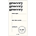 Emily Ley Grocery List Magnetic Notepad, 4 3/4" x 9", 150 Pages (75 Sheets), Cream 1 thumbnail image