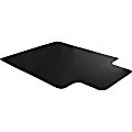 Advantagemat® Black Vinyl Lipped Chair Mat for Hard Floor - 45"x53" - Hard Floor - 53"x45"x 0.080" Depth x 0.080" Thickness - FC124553HLBV 1 thumbnail image