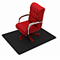 Advantagemat® Black Vinyl Rectangular Chair Mat for Hard Floor - 48"x60" - Hard Floor - 60"x48"x 0.080" Depth x 0.080" Thickness - FC124860HEBV 1 thumbnail image