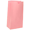 JAM Paper® Small Kraft Lunch Bags, 8"H x 4-1/8"W x 2-1/4", Baby Pink, Pack Of 500 Bags