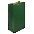 JAM Paper® Kraft Lunch Bags, 11"H x 6"W x 3-3/4"D, Dark Green, Box Of 500 Bags