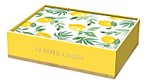 Lady Jayne Blank Note Cards With Envelopes, 3-1/2" x 5", Lemons, Pack Of 12 Cards