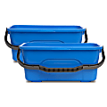 Gritt Commercial Plastic 3-Gallon Window & General Cleaning Buckets, Blue, Pack Of 2 Buckets 1 thumbnail image