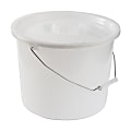 DMI® Universal Replacement Plastic Commode Pails With Lids, 12 Qt, Clear, Pack Of 6