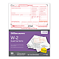 Office Depot® Brand W-2 Inkjet/Laser Tax Forms, 2-Up, 6-Part, 8-1/2"W x 11"H, Pack Of 50 Forms