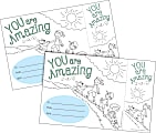 Barker Creek Color Me! Awards & Bookmarks Set, 8-1/2" x 5-1/2", You Are Amazing, Set Of 60 Awards 1 thumbnail image