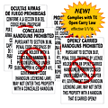 ComplyRight™ Texas Weapons Law Poster Bundle, Weapons Law, English/Spanish, Texas, 11" x 17" 1 thumbnail image