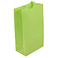 JAM Paper® Kraft Lunch Bags, 11"H x 6"W x 3-3/4"D, Lime Green, Box Of 500 Bags