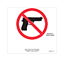 ComplyRight™ State Specialty Poster, Concealed Carry Prohibited Sign, English, Illinois, 6" x 6"