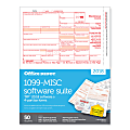 Office Depot® Brand 1099-MISC Inkjet/Laser Tax Forms With Software, 2-Up, 4-Part, 8-1/2"W x 11"H, Pack Of 50 Forms