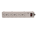 Tripp Lite Surge Protector Power Strip 120V 6 Outlet Metal 6' Cord 900 Joule - Surge protector - 15 A - AC 120 V - output connectors: 6 - white - 1 thumbnail image