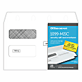 Office Depot® Brand Double-Window Self-Seal Envelopes For 1099-MISC 2-Up Forms, 5-5/8"H x 9"W, White, Pack Of 25 Envelopes