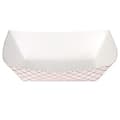 Dixie® Boat-Shaped Food Trays, 1 Lbs, Red/White, Case Of 1,000