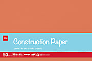 Office Depot® Brand Construction Paper, 12" x 18", 100% Recycled, Orange, Pack Of 50 Sheets 1 thumbnail image
