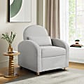 Serta Tulsa Polyester Convertible Guest Chair, Light Gray 1 thumbnail image