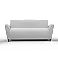 Mayline® Santa Cruz Bonded Leather Lounge Seating Sofa, White/White