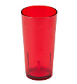 Cambro Del Mar Styrene Tumblers, 16 Oz, Ruby Red, Pack Of 36 Tumblers