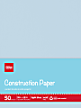 Office Depot® Brand Construction Paper, 9" x 12", 100% Recycled, Light Blue, Pack Of 50 Sheets 1 thumbnail image
