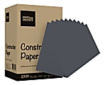 Office Depot® Brand Construction Paper, 9" x 12", 100% Recycled, Black, Pack Of 2,000 Sheets 1 thumbnail image