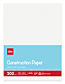 Office Depot® Brand Construction Paper, 9" x 12", 100% Recycled, White, Pack Of 300 Sheets 1 thumbnail image
