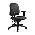 Global® Goal Low-Back Multi-Tilter Chair, 36"H x 25"W x 22 1/2"D, Slate/Black