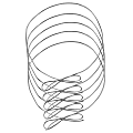 JAM Paper® Medium Elastic Gift Wrap String Ties, 16", Silver, Pack Of 5 Ties 1 thumbnail image