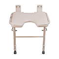 HealthSmart® Wall-Mount Fold-Away Shower Seat, 24"H x 16 1/4"W x 16 1/4"D, White